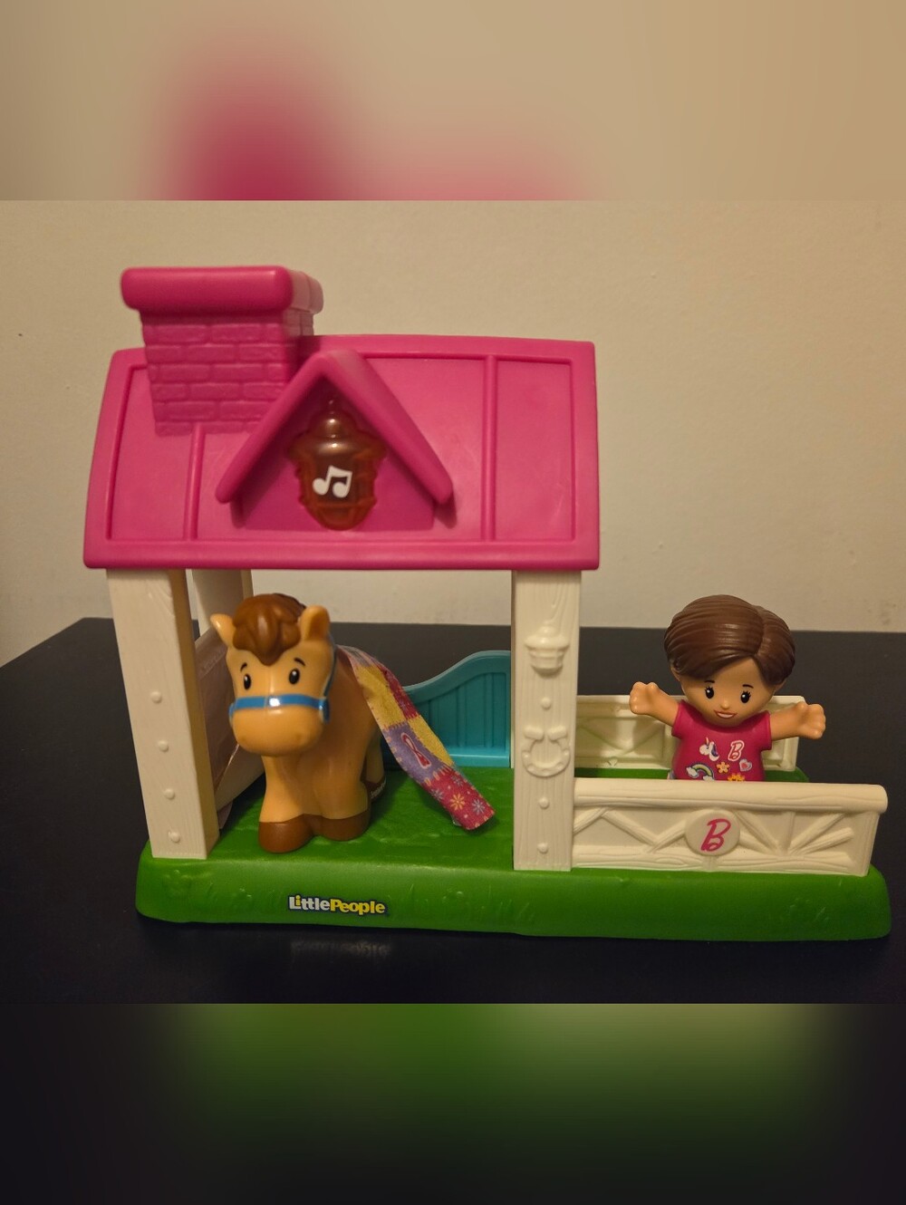 Little People Barbie Pink Horse Stable Playset